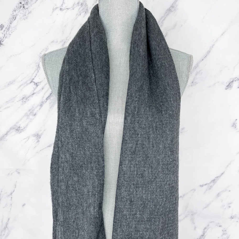 Lucky Brand | Dark Grey Solid Brushed Scarf - Picture 8 of 11